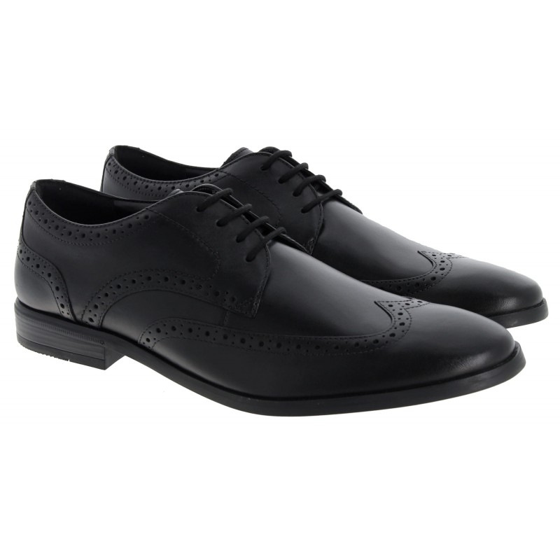 Clarks Brandon Limit lace up shoes in black leather